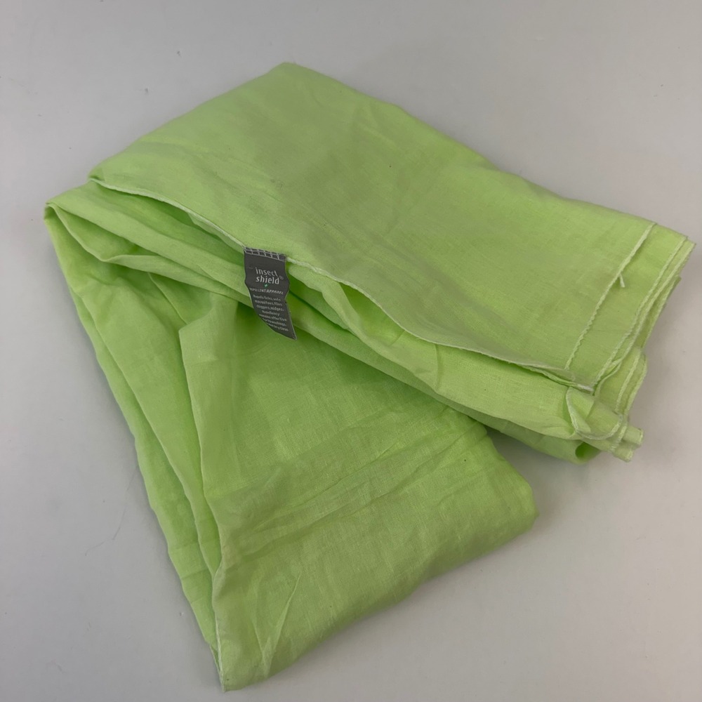 Insect Shield Willow Versatile Wrap Scarf Lime Green Repellent Cotton 36x70